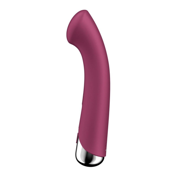 Вибратор с ротацией Satisfyer Spinning G-Spot 1 Red, плоская площадка для стимуляции точки G