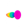 Силиконовая анальная пробка Wooomy Hiperloo Silicone Rainbow Plug M, диаметр 2,9 см, длина 11 см || Силіконова анальна пробка Wooomy Hiperloo Silicone Rainbow Plug M, діаметр 2,9 см, довжина 11 см