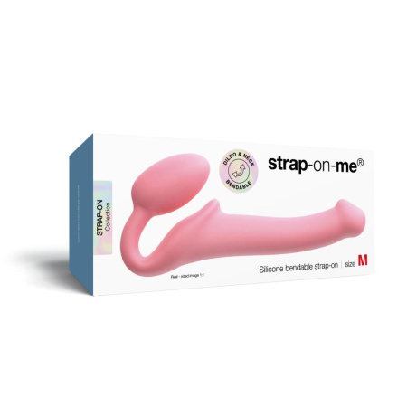 Безремневой страпон Strap-On-Me Rose M, полностью регулируемый, диаметр 3,3см || Безремінний страпон Strap-On-Me Rose M, повністю регульований, діаметр 3,3 см