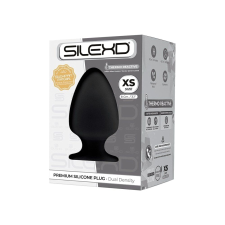 Анальная пробка SilexD (Model 1 size XS) двухслойная, силикон+Silexpan, диаметр 4,5см || Анальна пробка SilexD (Model 1 size XS) двошарова, силікон + Silexpan, діаметр 4,5 см