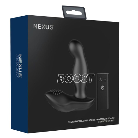 Вибромассажер простаты Nexus Boost с надувной головкой, пульт ДУ || Вібромасажер простати Nexus Boost з надувною головкою, пульт ДК